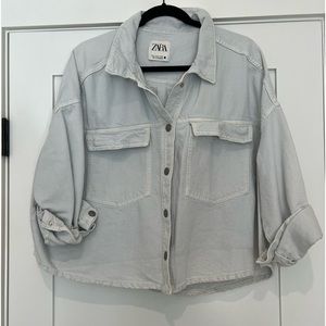 Zara size XL light colored denim jacket